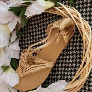 Aldo women gold sandals
